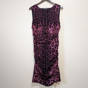 Dolce & Gabana silk leopard dress